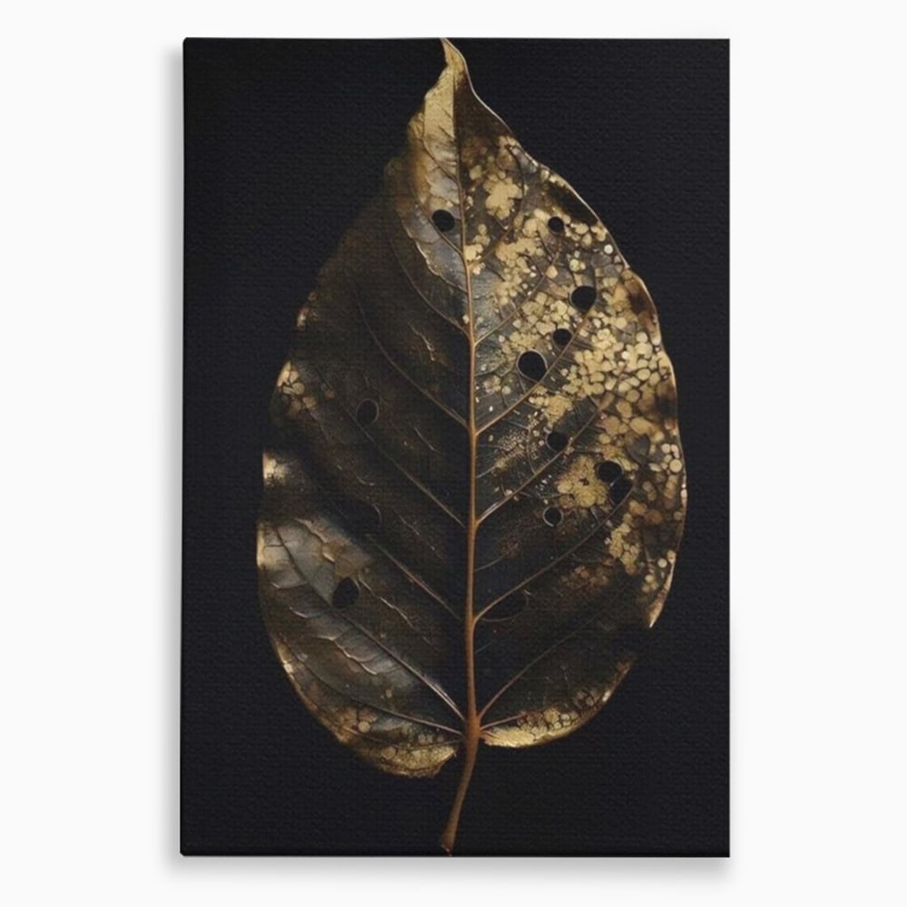 Tablou canvas cu tablou canvas cu frunza uscata, fara rama, pe sasiu de lemn